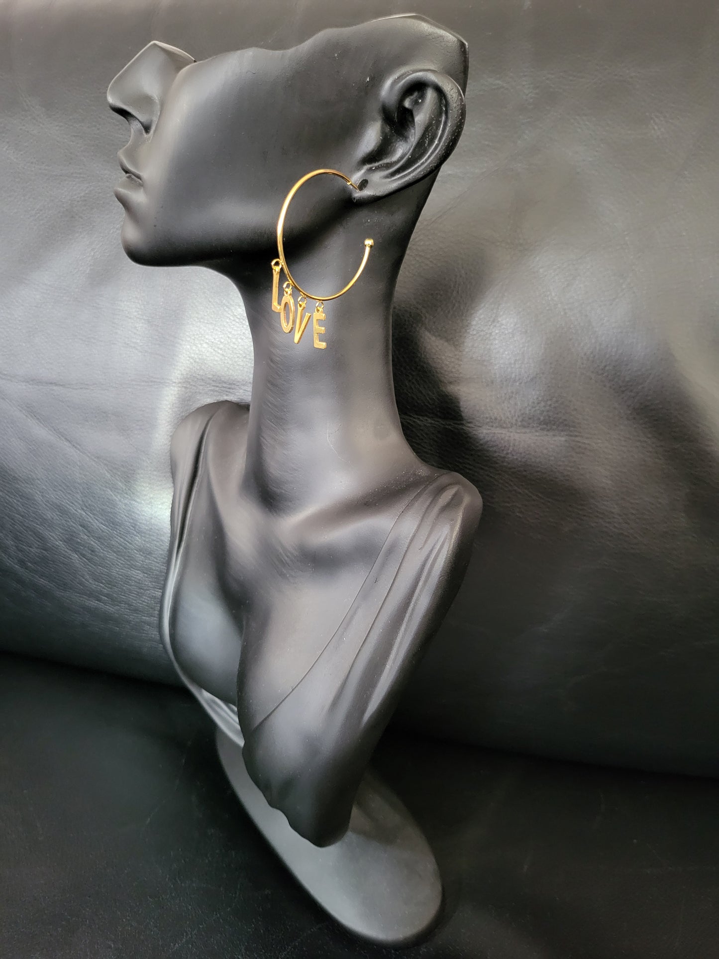 Boucles d'oreilles Love en acier inoxydable
