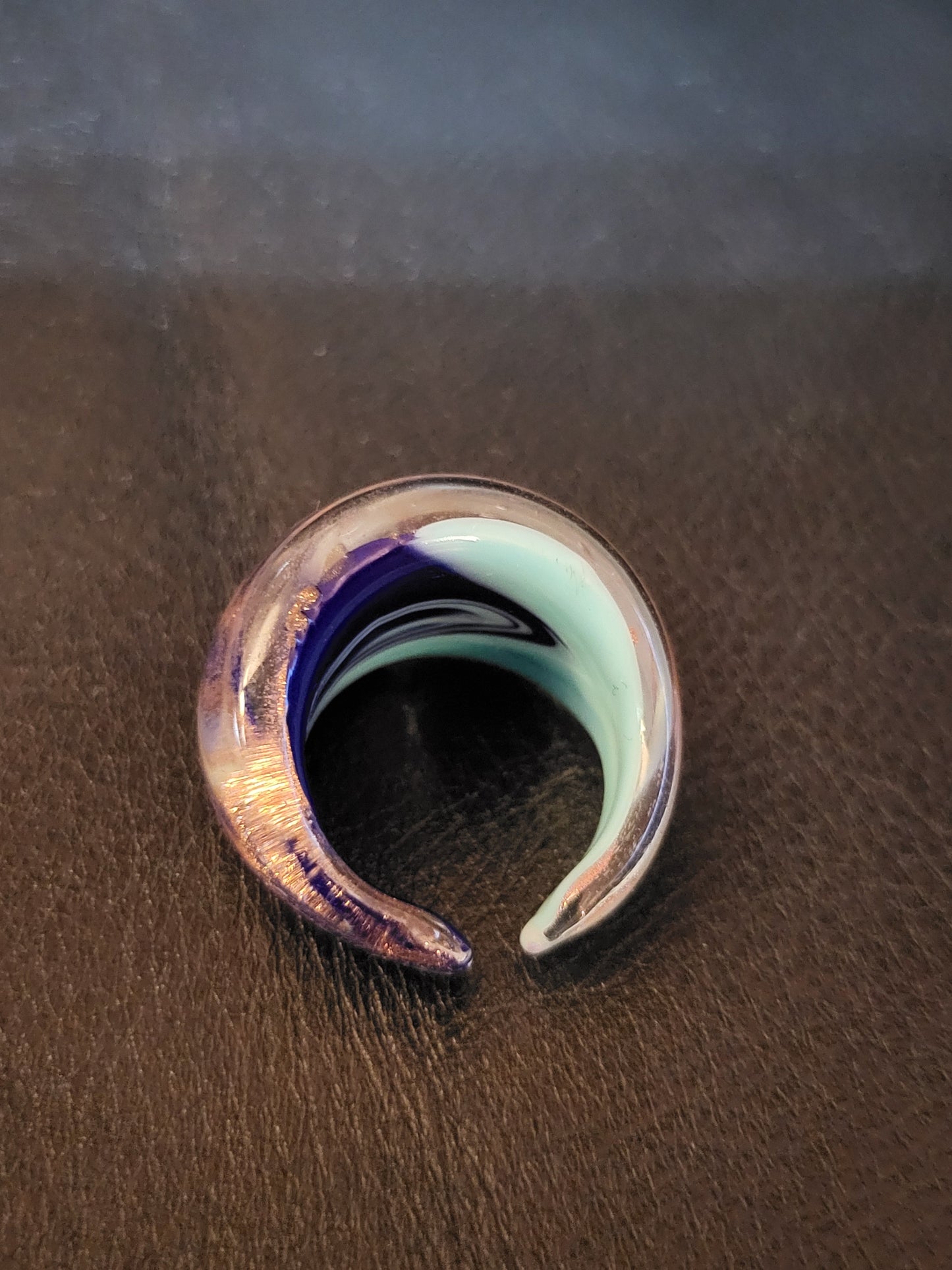 Bague Blue en verre de Murano