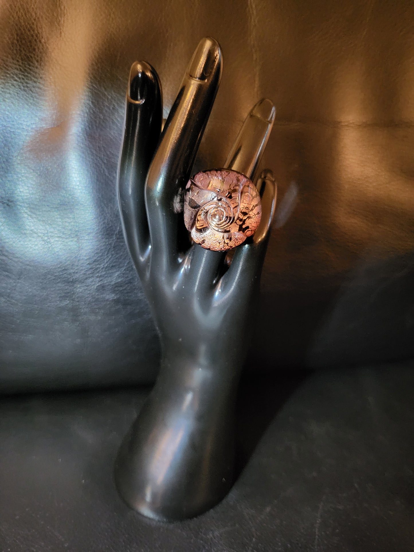 Bague Spiralia en verre de Murano