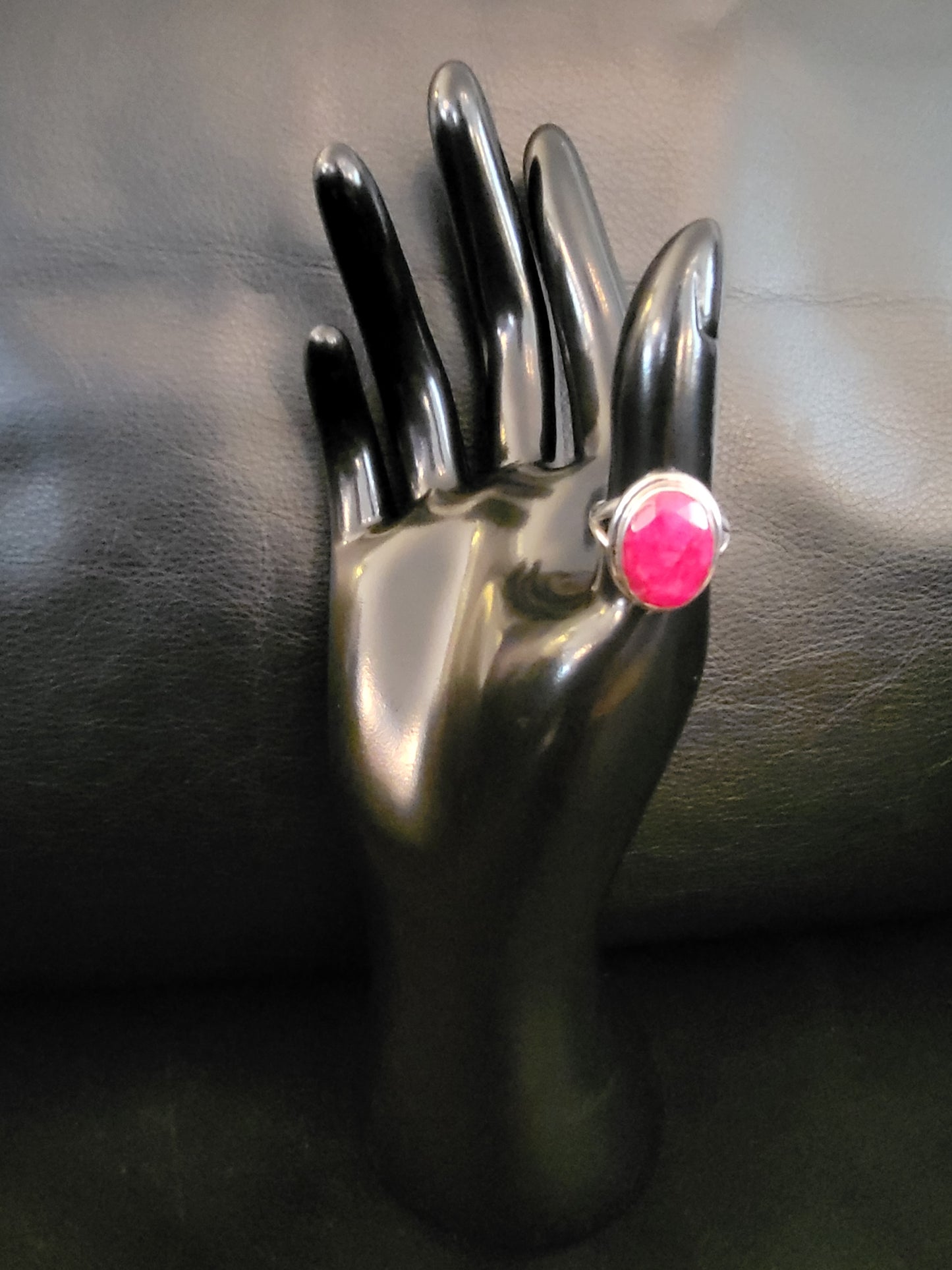 Bague Cora en rubis et argent massif 925