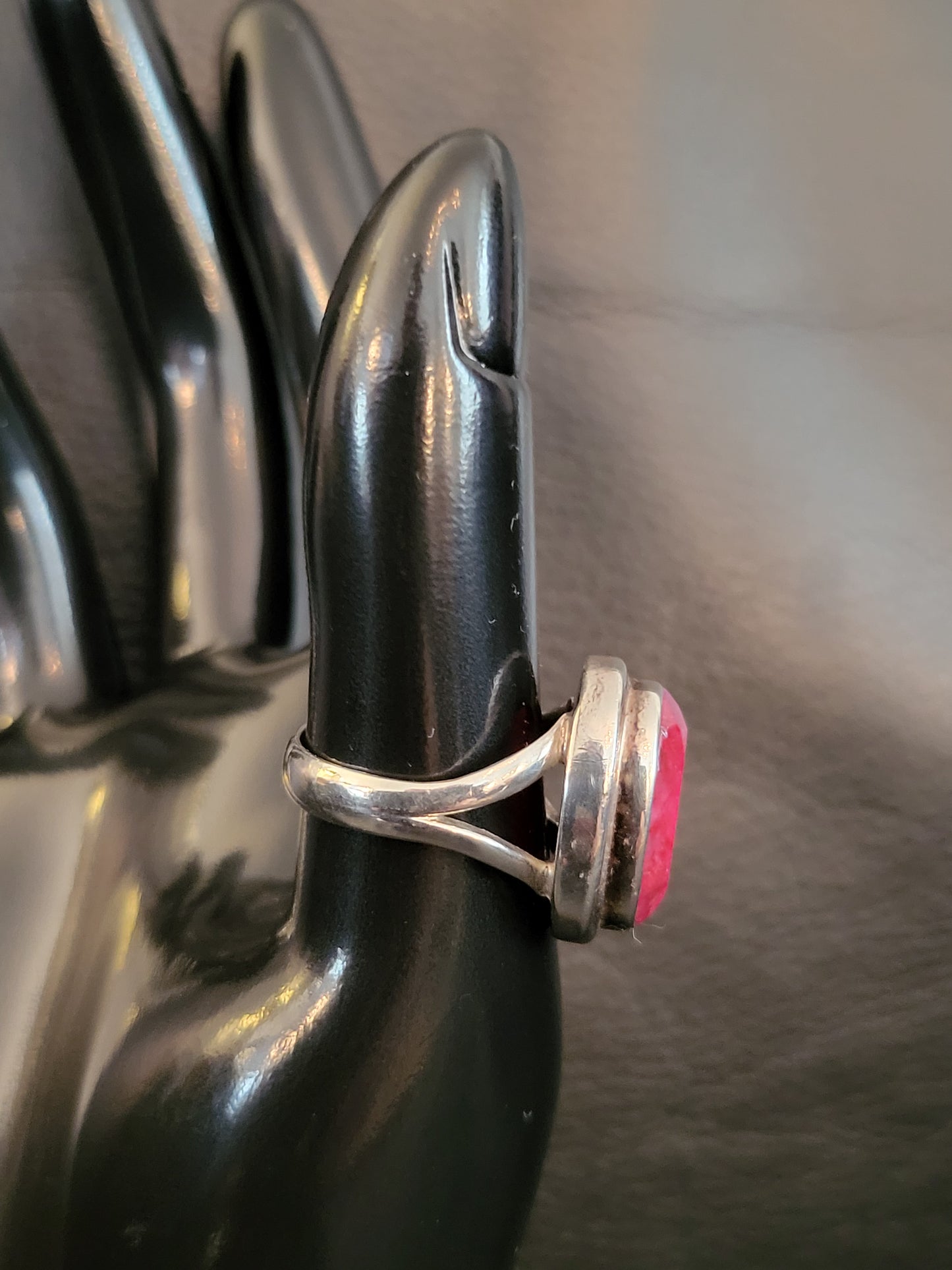Bague Cora en rubis et argent massif 925