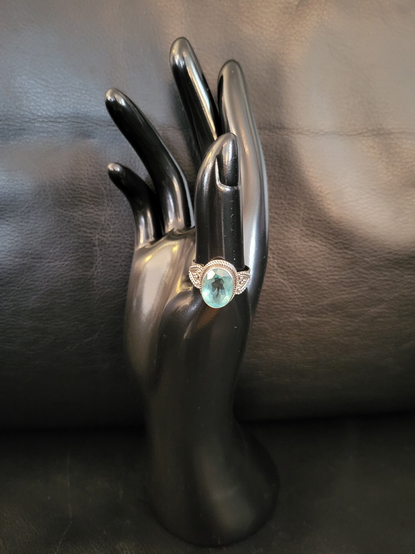 Bague Blue en topaze bleue et argent massif 925