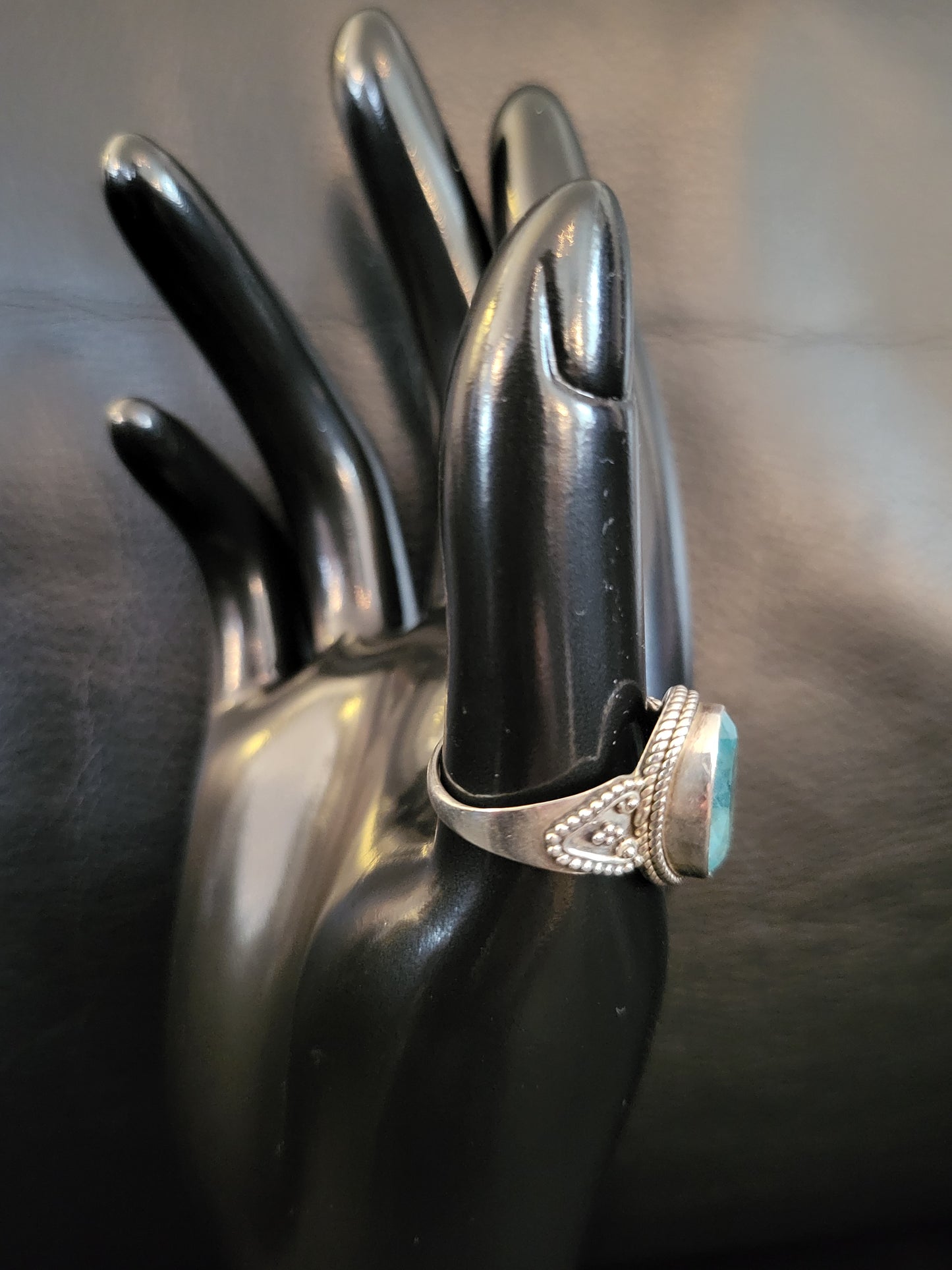 Bague Blue en topaze bleue et argent massif 925