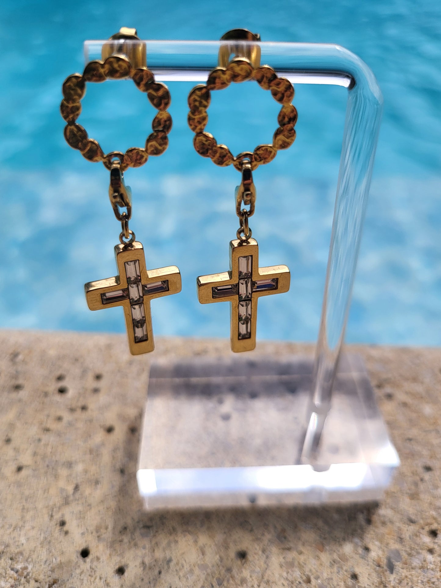 Boucles d'oreilles Croce
