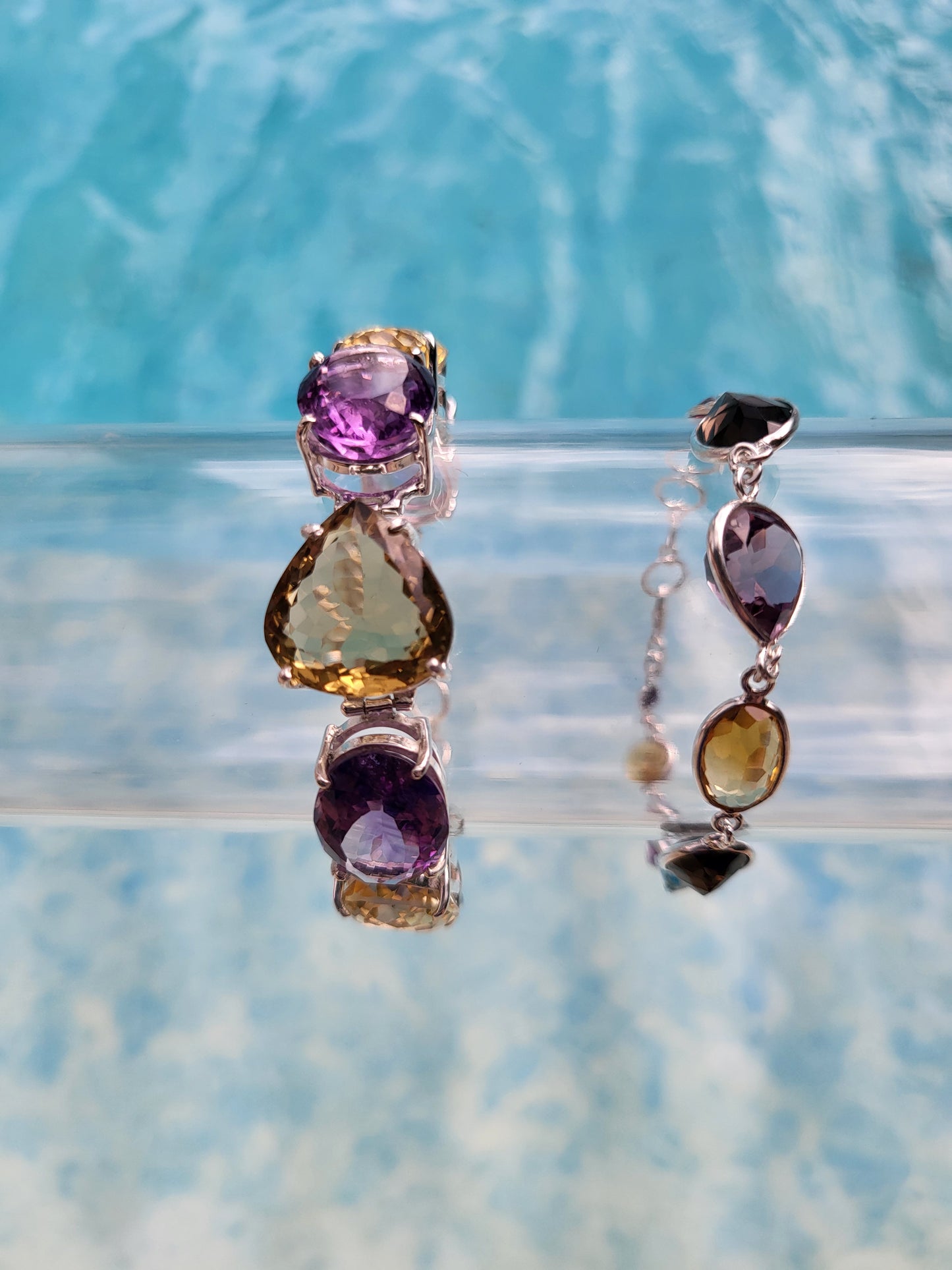 Bracelet Artzy en magnifiques améthystes et citrines