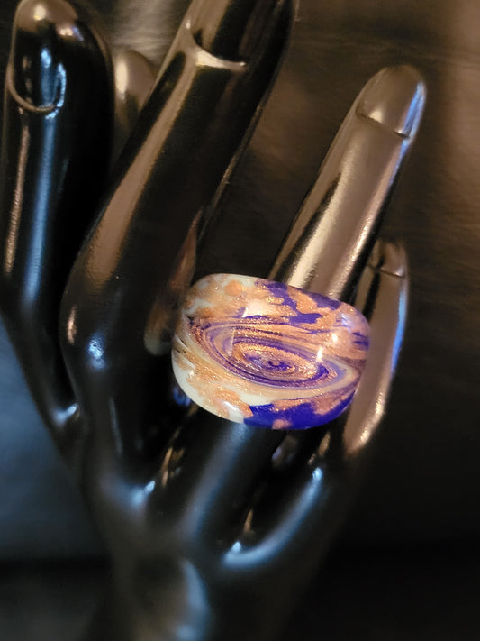 Bague Blue en verre de Murano