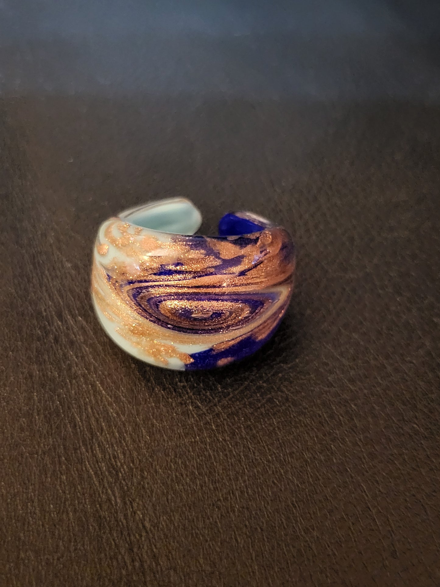 Bague Blue en verre de Murano
