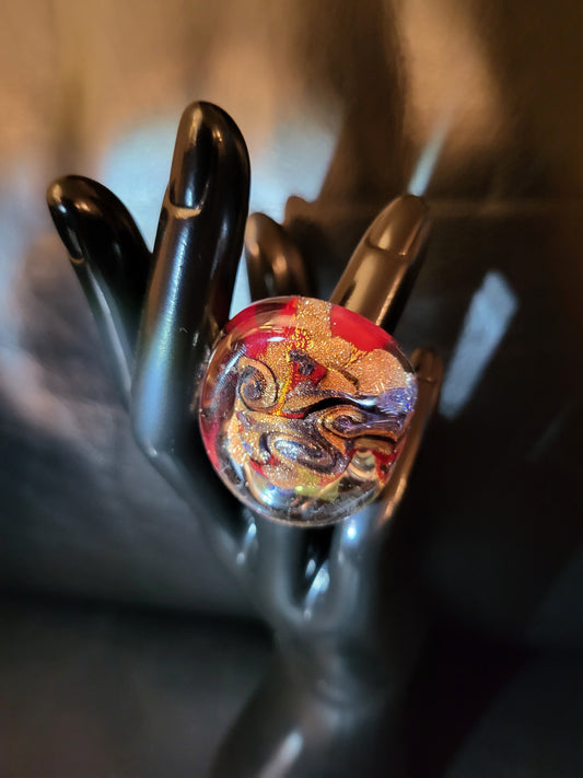 Bague Maskia en verre de Murano