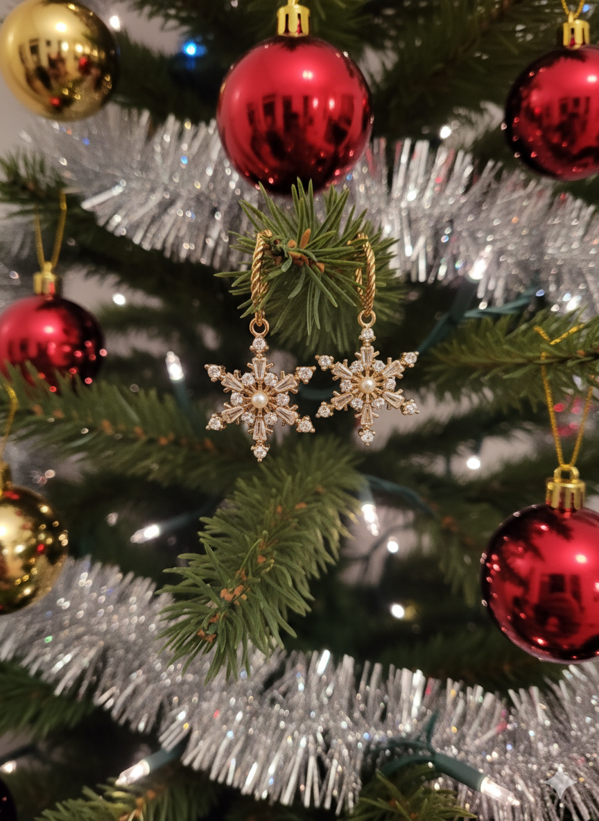 Boucles d'oreilles Snowflakes
